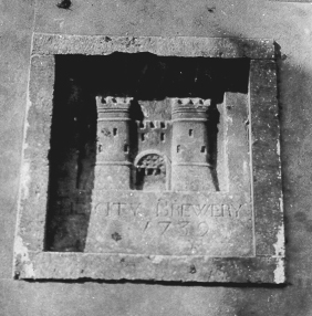 Photograph of foundation stone of City Brewery 1739- Limerick City Museum